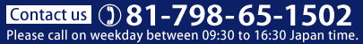 Contact us:81-798-65-1502